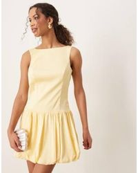 Abercrombie & Fitch - High Neck Sleeveless Bubble Skirt Open Back Mini Dress - Lyst