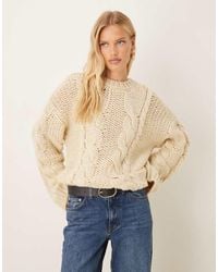 Gina Tricot - Knitted Cable Sweater - Lyst