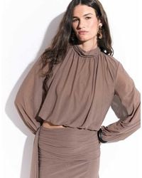 ASOS - Top A Maniche Lunghe Accollato - Lyst