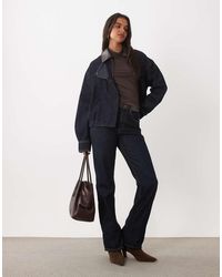 Mango - Maya Straight Jean Co-Ord With Contrast Faux Leather Waistband - Lyst