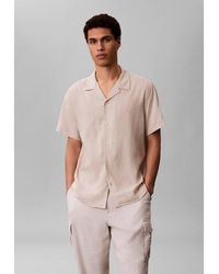 Calvin Klein - Linen Blend Classic Button-Down Shirt - Lyst