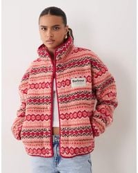 Barbour - X Asos Exclusive Fairisle Printed Fleece - Lyst