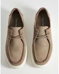 Calvin Klein - Jeans Chunky Hybrid Suede Apron Lace Up Shoes - Lyst