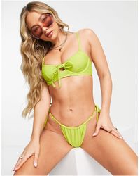 Missguided - Mix & Match Underwired Bikini Top With Gathered Detail - Lyst