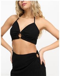 4th & Reckless - Onyx Ring Detail Beach Crop Top Co-ord - Lyst