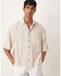 ASOS - – kastiges oversize-hemd aus hochwertigem leinenmix - Lyst