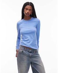 & Other Stories - Jersey Fitted Long Sleeve Top With Front Seam - Lyst