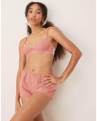 ASOS - Sidney Woven Gingham Underwire Bra - Lyst