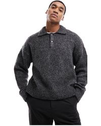 Weekday - Bobby Relaxed Fit Wool Blend Knitted Polo - Lyst