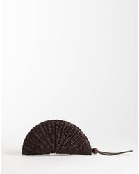 Mango - Raffia Fan Clutch Bag - Lyst
