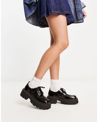 Truffle Collection - Chaussures à lacets chunky à semelle oversize - noir - Lyst
