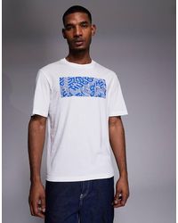 HUGO - Nierofix Chest Print Graphic T-shirt - Lyst