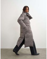 TOPSHOP - Pillow Scarf Longline Puffer Jacket - Lyst
