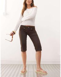 Monki - Stretch Capri Pants - Lyst