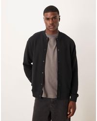ASOS - – gerippte oversize-bomberjacke aus jersey - Lyst