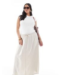 ONLY - Linen Mix High Waist Maxi Skirt - Lyst