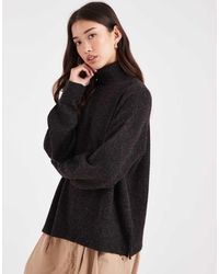 Vero Moda - Knitted Roll Neck Jumper With Volume Sleeve - Lyst