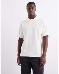 ARKET - Poloshirt Van Jersey Met Textuur En Korte Mouwen - Lyst
