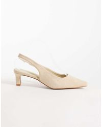 Glamorous - Slingback Kitten Heel Shoes - Lyst