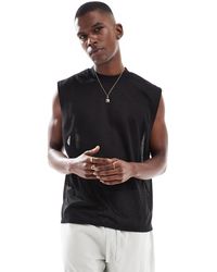 ASOS - Oversized Linen Look Tank - Lyst