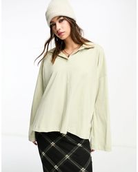 ONLY - Oversized Polo Top - Lyst