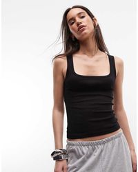 Weekday - Rib Square Neck Tank Top - Lyst