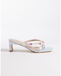 Raid - Airlea Kitten Heel Sandals With Flower Applique - Lyst