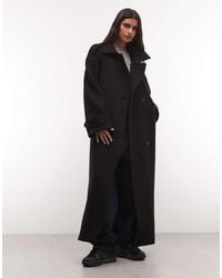 Weekday - Wool Blend Funnel Neck Belted Coat - Lyst