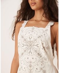 Free People Bali Golden Sun Sequin Party Dress in Blue | Lyst