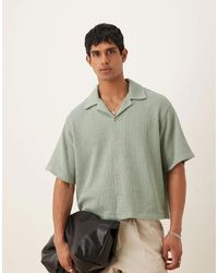 ASOS - Boxy Oversized Half Sleeve Knitted Shirt - Lyst