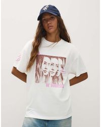Bershka - Hilary Duff Oversize Short Sleeve T-Shirt - Lyst