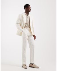 ASOS - Mix & Match Linen Rich Slim Suit Trousers - Lyst