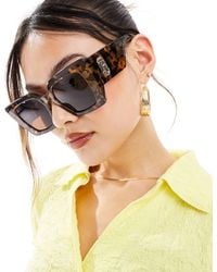 River Island - Arm Detail Cateye Sunglasses - Lyst
