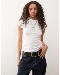 Weekday - Slim-Fit Geribbeld T-Shirt - Lyst