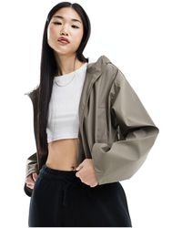 ASOS - Cropped Rain Jacket With Hood - Lyst