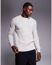 River Island - Cable Knit Jumper - Lyst