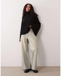 Gina Tricot - Split Sleeve Detail Knitted Turtleneck Sweater With Wool - Lyst