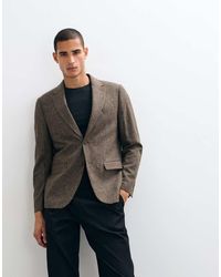 SELECTED - Set Slim Fit Wool Blend Check Blazer - Lyst