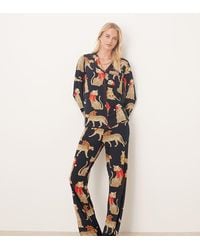 Chelsea Peers - Poly Long Sleeve Revere Pyjama Set - Lyst