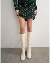 TOPSHOP - X Talia Byre Premium Real Leather Knee High Boot - Lyst