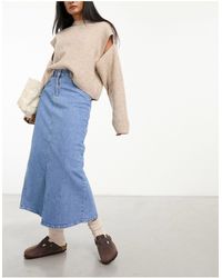 SELECTED - Femme - jupe longue en jean - moyen - Lyst