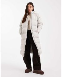 Brave Soul - Hooded Padded Maxi Jacket With Detachable Sleeves - Lyst