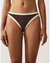 Oysho - Contrast Trim Classic Bikini Briefs - Lyst