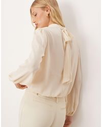 ASOS - – langärmlige bluse aus durchscheinendem chiffon - Lyst