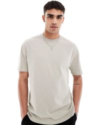 ASOS - T-shirt épais 240 gsm à coupe décontractée - taupe - Lyst