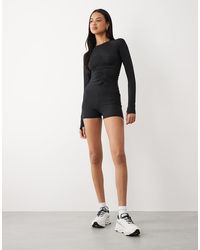 4505 - Lightweight Active Ruched Front Long Sleeve Running Top - Lyst