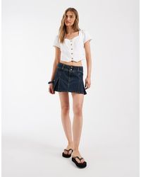 Levi's - Levis Denim Pleated Mini Skirt - Lyst