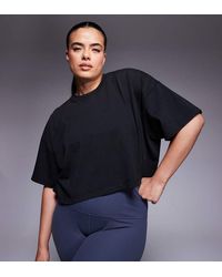 4505 - Curve Icon Heavyweight Cotton Cropped T-shirt With Quick Dry Finish - Lyst