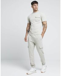 River Island - Slim Fit Stretch Smart Cargo Joggers - Lyst