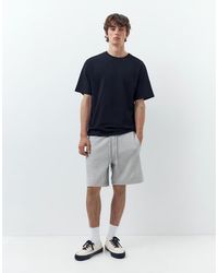 Pull&Bear - Piqué Jogger Bermuda Shorts - Lyst